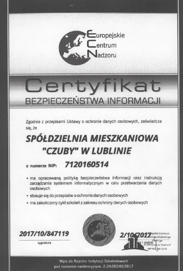 certyfikat